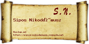 Sipos Nikodémusz névjegykártya